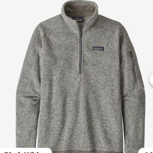 Medium Patagonia Birch/White 1/4 zip Pullover. Worn 4-5 times!